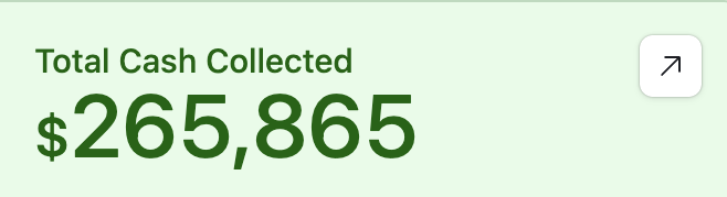 $265K Cash Collected (Additional Account)